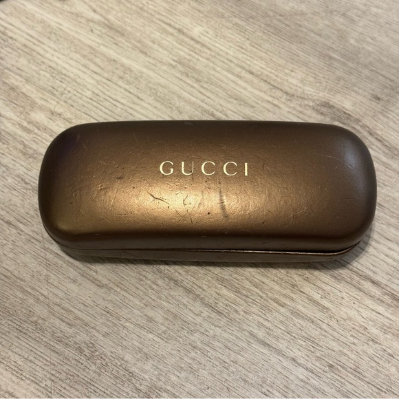 VINTAGE GUCCI - Bronze Sunglasses Eye Glasses Hard Shell Case - Case Only - Picture 6 of 7